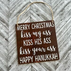 Christmas Novelty Sign - New 8"x 8"